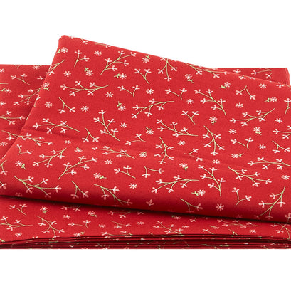 Red, White & Bloom - Mini Flowers Red 2 Yard Cut