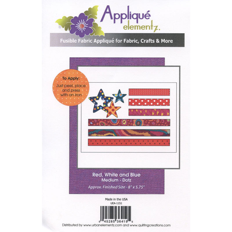 Red, White and Blue Fusible Appliqué Shapes
