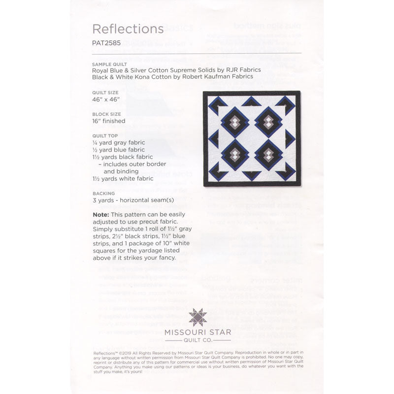 Reflections Quilt Pattern by Missouri Star Alternative View #1
