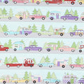 Retro Road Trip - Camper Stripe Aqua Yardage