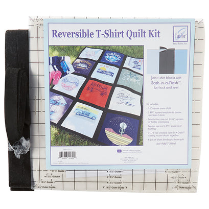 Reversible Tshirt Quilt Kit - Black Sashing