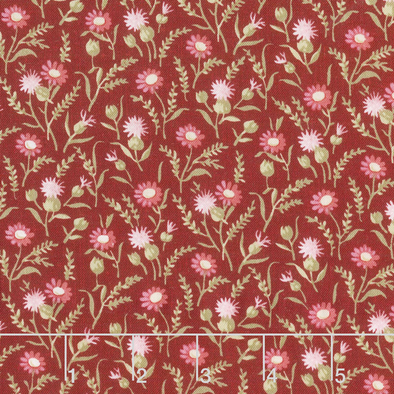 Rhapsody in Reds - Tiny Wildflowers Red Yardage