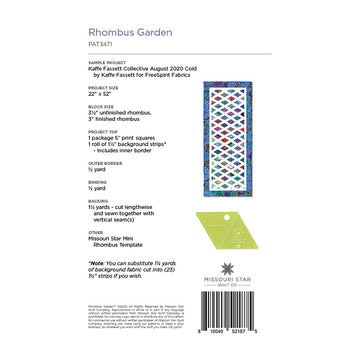 Rhombus Garden Table Runner Pattern by Missouri Star