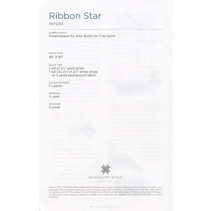 Ribbon Star Pattern by Missouri Star Alternative View #1