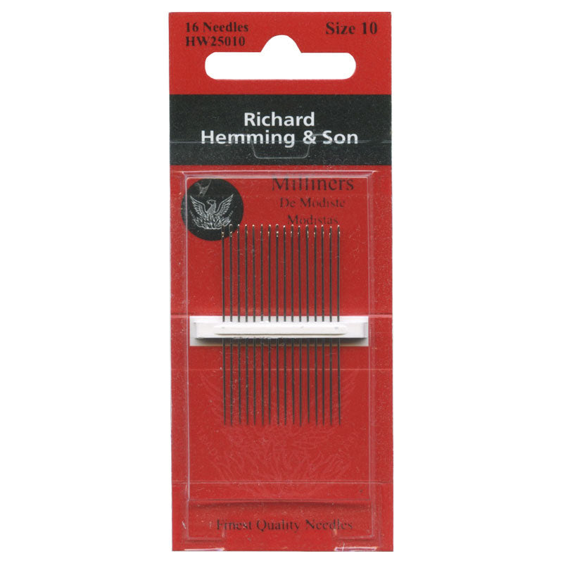 Richard Hemming Large Eye Sewing Needles - Milliners (Size 10) Primary Image