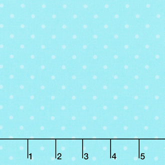 Rise 'N Shine - Dots Aqua Blue Yardage