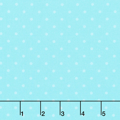 Rise 'N Shine - Dots Aqua Blue Yardage