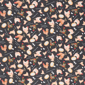 Rise 'N Shine - Hen House Black Yardage