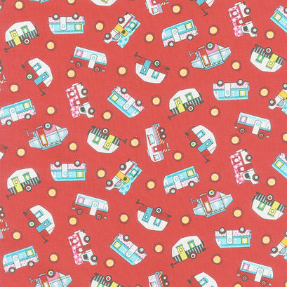 Roamin' Holiday - Tossed Campers Red Yardage