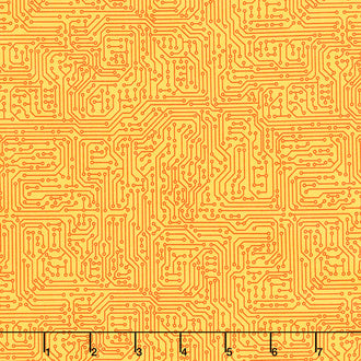 Rollicking Robots - Circuitry Yellow Yardage