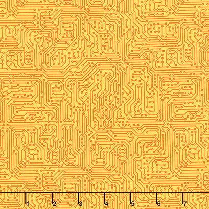 Rollicking Robots - Circuitry Yellow Yardage