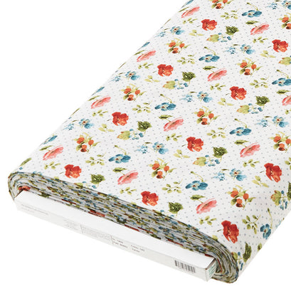 Roots of Love - Small Floral Ivory 15 Yard Bolt