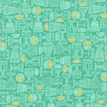 Rose Lemonade - Cups Basil Metallic Yardage