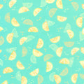 Rose Lemonade - Lemon Slices Jade Metallic Yardage
