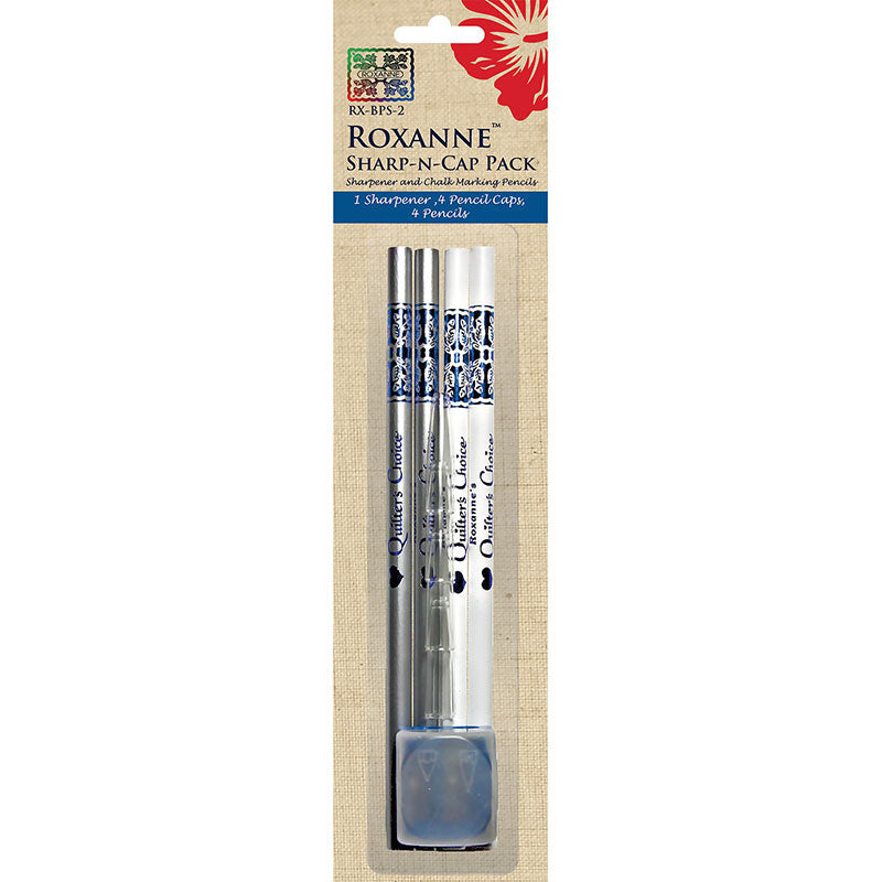 Roxanne Sharp-N-Cap Pack Chalk Pencils with Sharpener and Pencil Caps