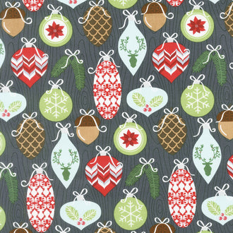 Rustique Winter - Trimmings Charcoal Yardage