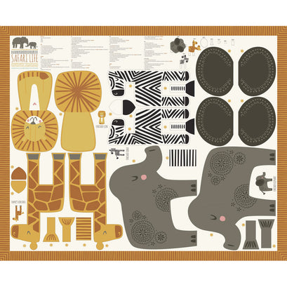 Safari Life - Multi Stuffed Animal Panel