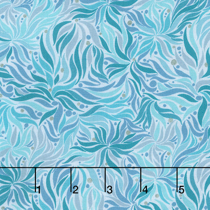 Saguaro - Agave Turquoise Metallic Yardage