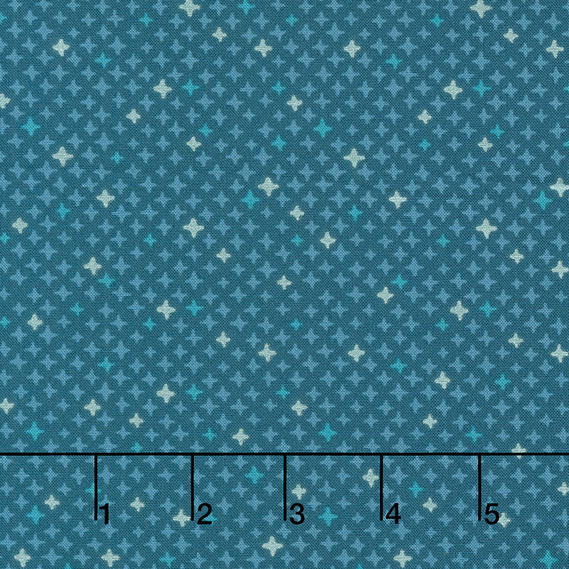 Saguaro - Shining Stars Dark Turquoise Metallic Yardage