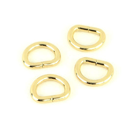 Sallie Tomato 1/2" D-Rings - Set of Four Gold