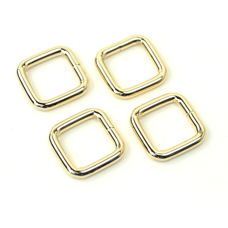 Sallie Tomato 1/2" Rectangle Rings - Set of Four Gold Primary Image