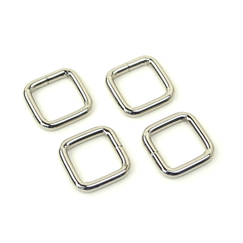Sallie Tomato 1/2" Rectangle Rings - Set of Four Nickel Primary Image