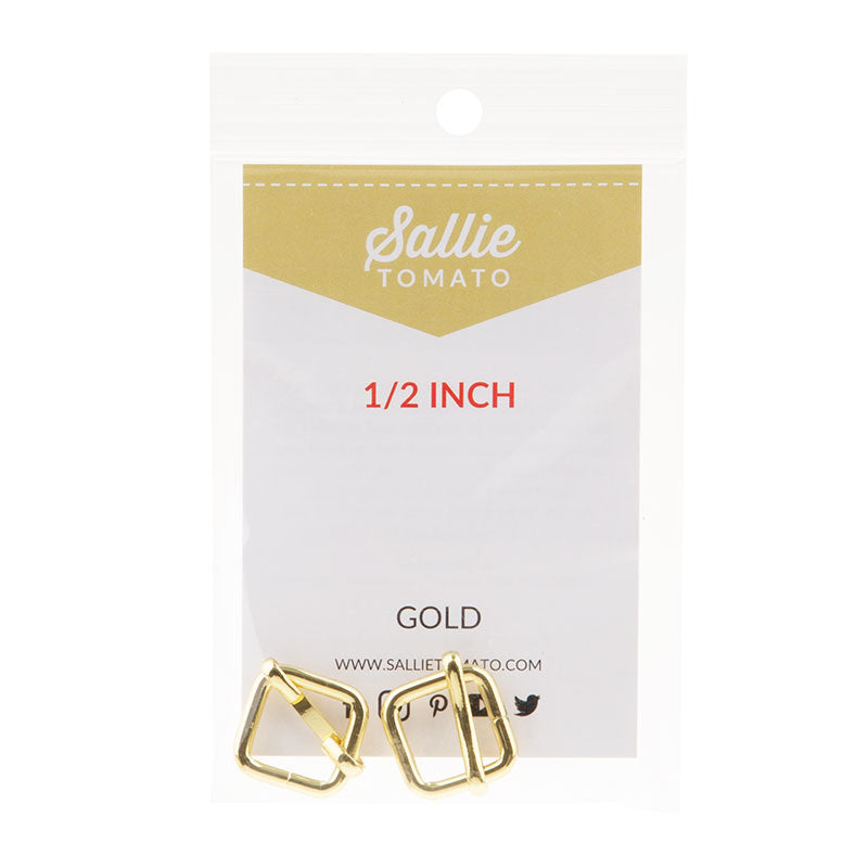 Sallie Tomato 1/2" Slider Buckles - Set of Two Gold Alternative View #1
