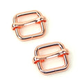 Sallie Tomato 1/2" Slider Buckles - Set of Two Rose Gold