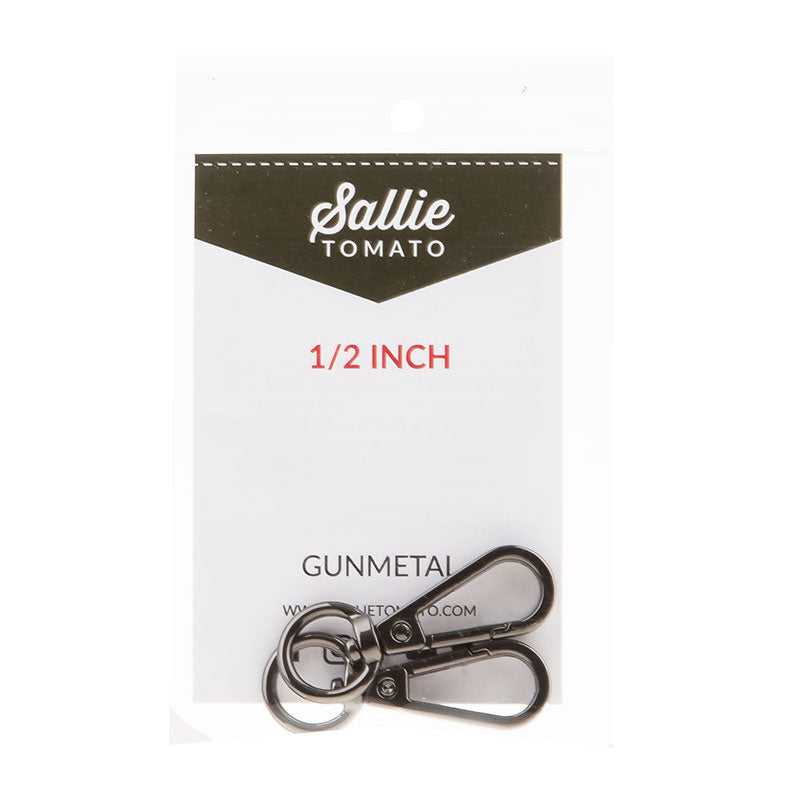 Sallie Tomato 1/2" Swivel Hooks - Set of Two Gunmetal