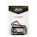 Sallie Tomato 1 1/2" Rectangle Rings - Set of Four Gunmetal