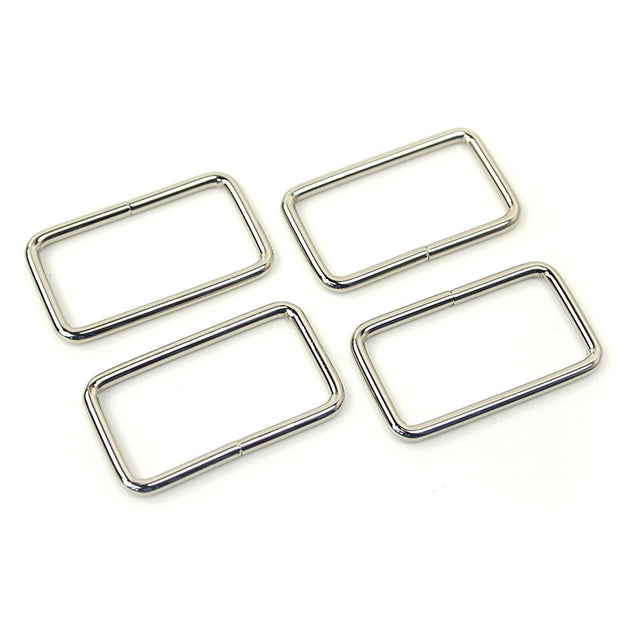 Sallie Tomato 1 1/2" Rectangle Rings - Set of Four Nickel Primary Image