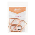 Sallie Tomato 1 1/2" Rectangle Rings - Set of Four Rose Gold Alternative View #1