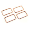 Sallie Tomato 1 1/2" Rectangle Rings - Set of Four Rose Gold Primary Image