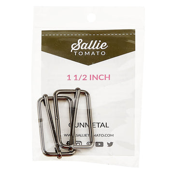 Sallie Tomato 1 1/2" Slider Buckles - Set of Two Gunmetal