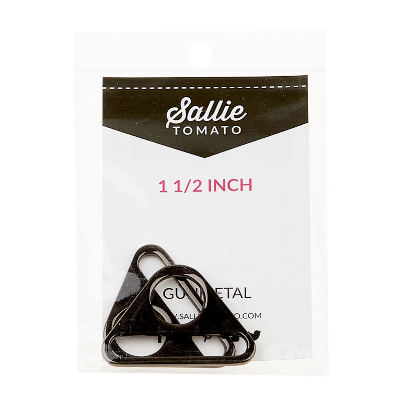 Sallie Tomato 1 1/2" Triangle Rings - Set of Two Gunmetal Alternative View #1