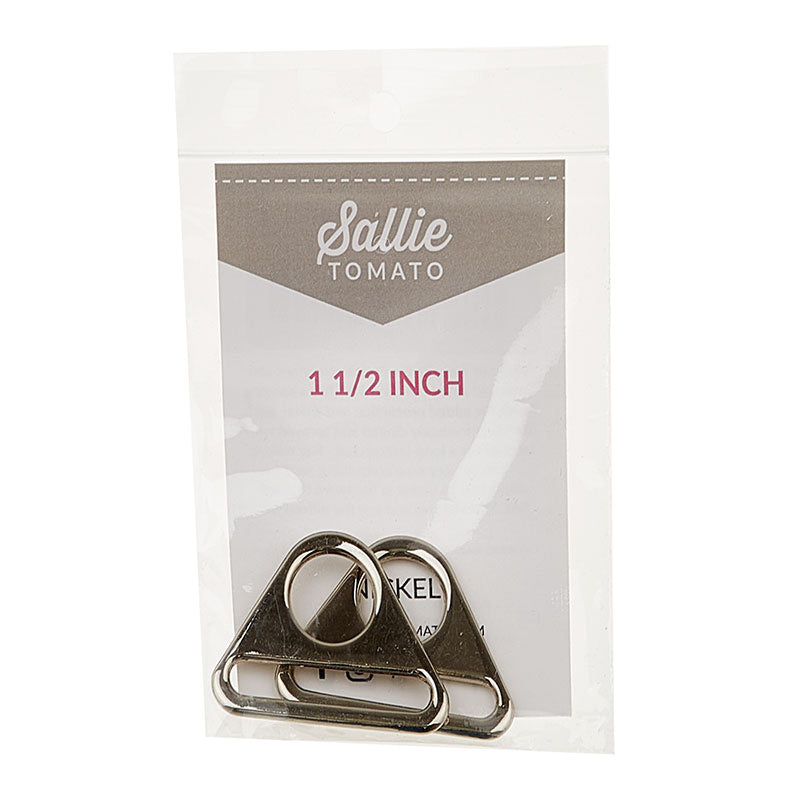 Sallie Tomato 1 1/2" Triangle Rings - Set of Two Nickel Alternative View #1