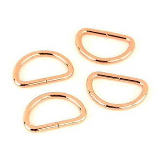 Sallie Tomato 1" D-Rings - Set of Four Rose Gold