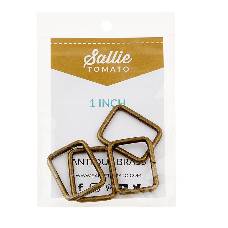 Sallie Tomato 1" Rectangle Rings - Set of Four Antique Alternative View #1