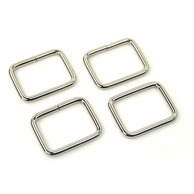 Sallie Tomato 1" Rectangle Rings - Set of Four Nickel Primary Image