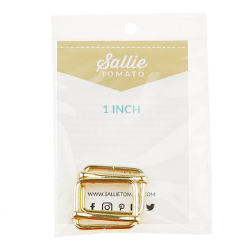 Sallie Tomato 1" Slider Buckles - Set of Two Gold