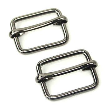 Sallie Tomato 1" Slider Buckles - Set of Two Gunmetal
