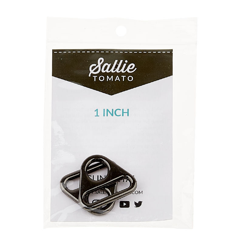 Sallie Tomato 1" Triangle Rings - Set of Two Gunmetal Alternative View #1