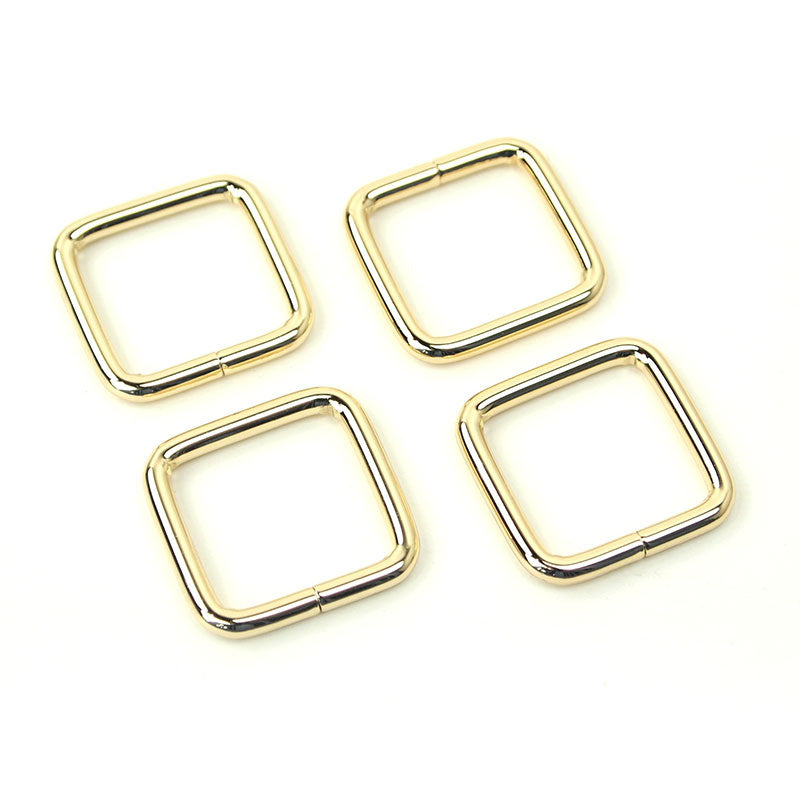 Sallie Tomato 3/4" Rectangle Rings - Set of Four Gold Primary Image