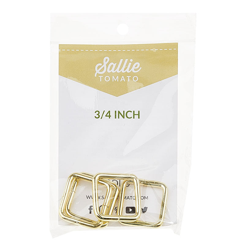 Sallie Tomato 3/4" Rectangle Rings - Set of Four Gold Alternative View #1