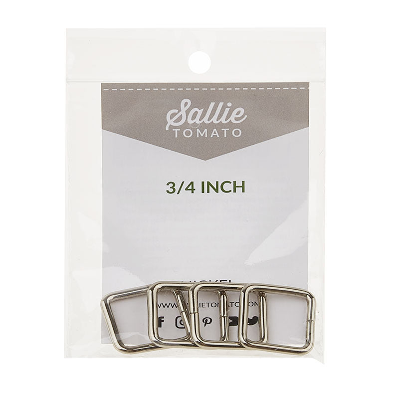 Sallie Tomato 3/4" Rectangle Rings - Set of Four Nickel Alternative View #1