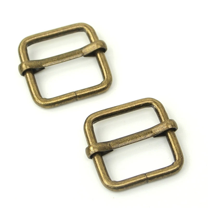 Sallie Tomato 3/4" Slider Buckles - Set of Two Antique