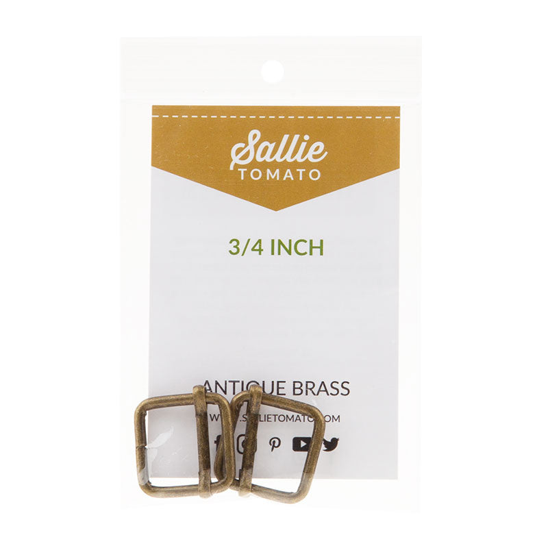 Sallie Tomato 3/4" Slider Buckles - Set of Two Antique