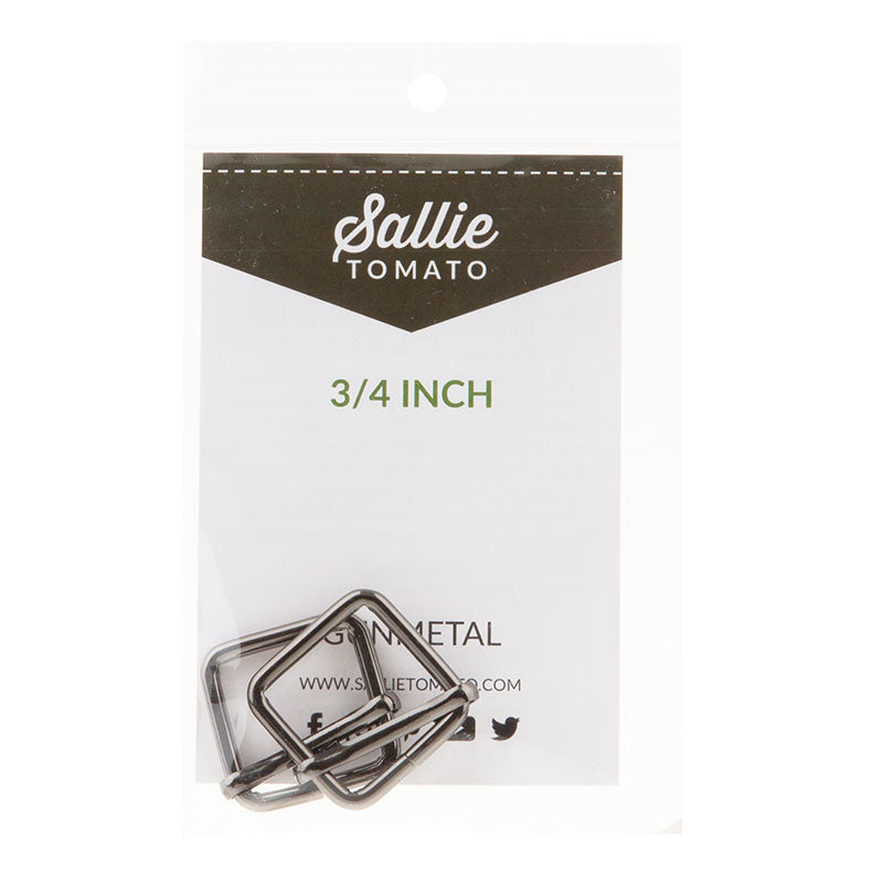 Sallie Tomato 3/4" Slider Buckles - Set of Two Gunmetal