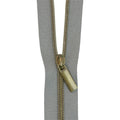 Sallie Tomato #3 Nylon Zipper Tape & Pulls - Grey with Antique Coil