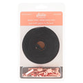 Sallie Tomato #5 Nylon Zipper Tape & Pulls - Black with Rose Gold Coil